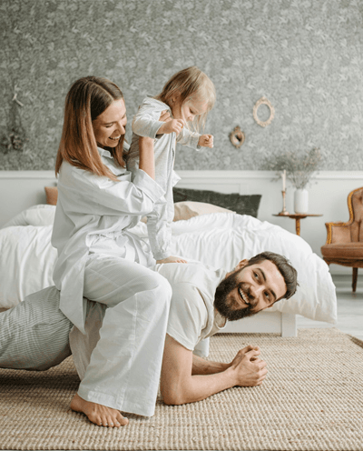 Young Family Playing