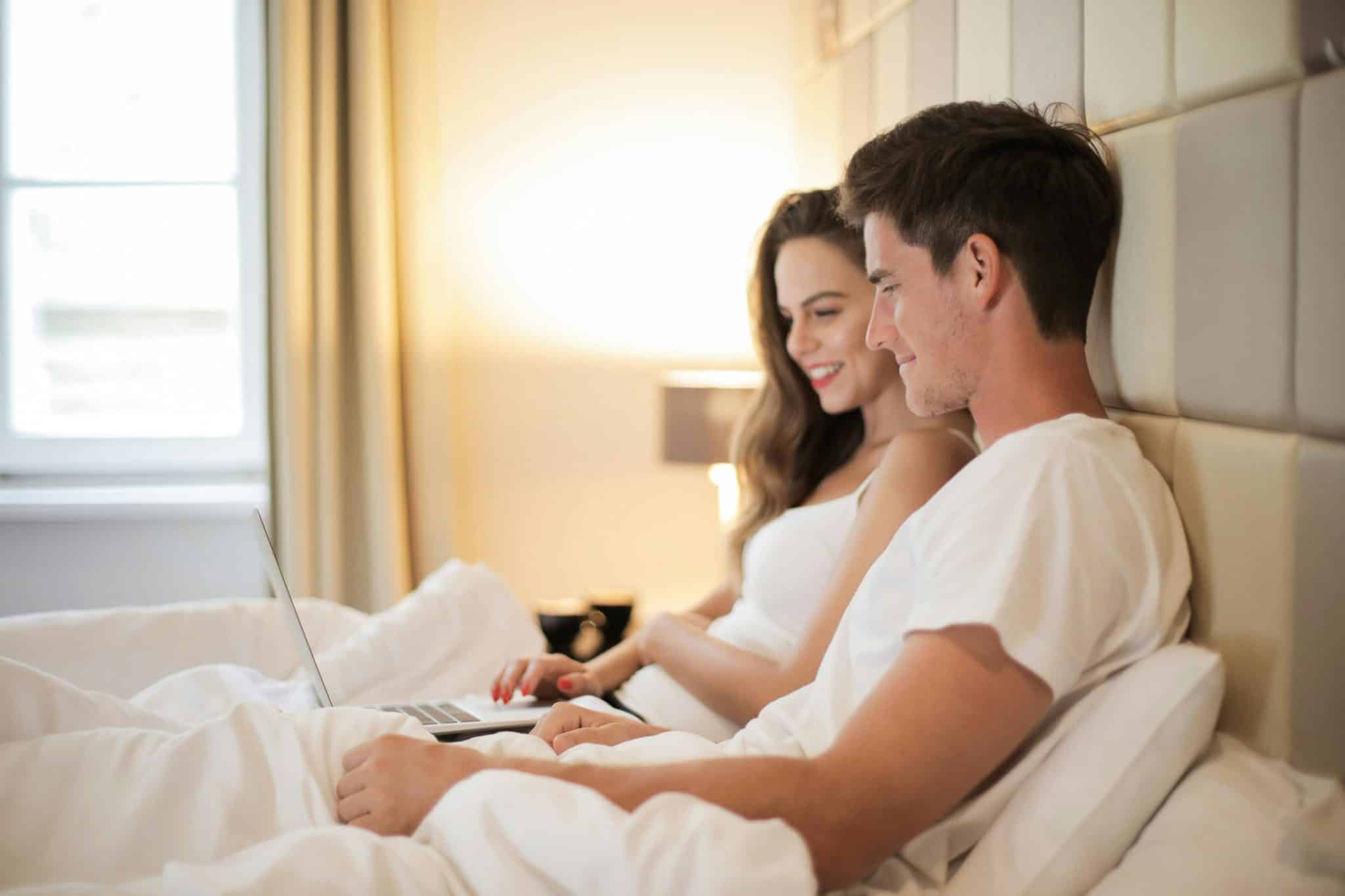 young couple doing their estate planning online